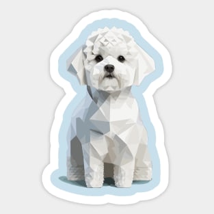 Geometric Bichon Frise Sticker